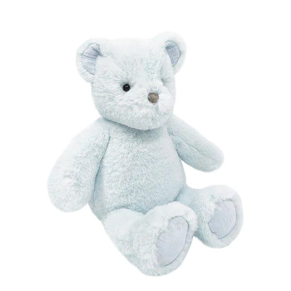 Aston Luxe Blue Bear Lovie and Rattle Set - Born Childrens Boutique