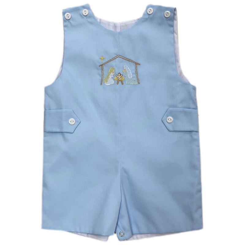 Pete Nativity Emb Shortall - Born Childrens Boutique