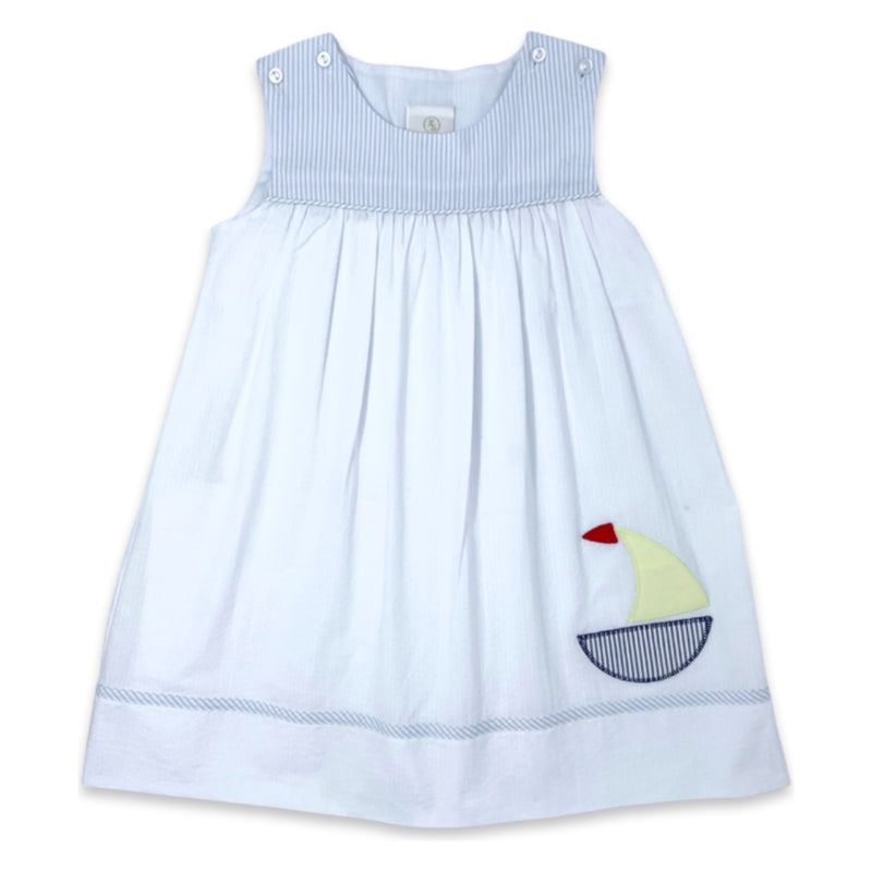 Lullaby Set Charming Dress - Sailboat - Born Childrens Boutique