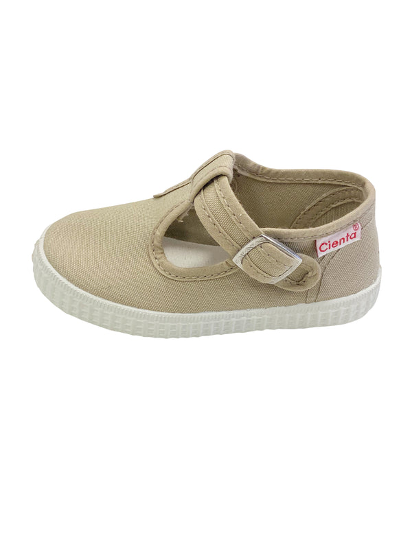Cienta Kids T-Strap Tan - Born Childrens Boutique
