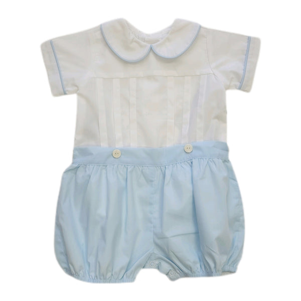 Blue Owen Button Suit - Born Childrens Boutique