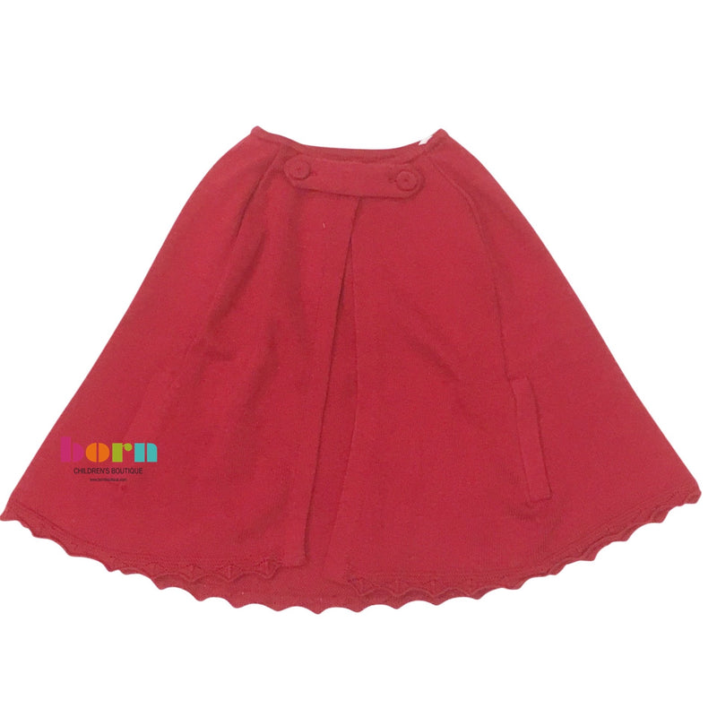 Royal Cape Sweater - Red - Born Childrens Boutique