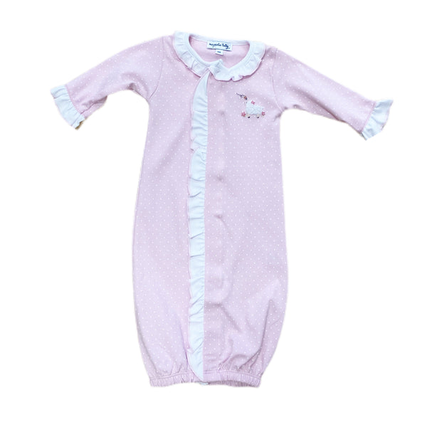 Sweet Lamb Classics Pink Emb Ruffle Front Converter - Born Childrens Boutique