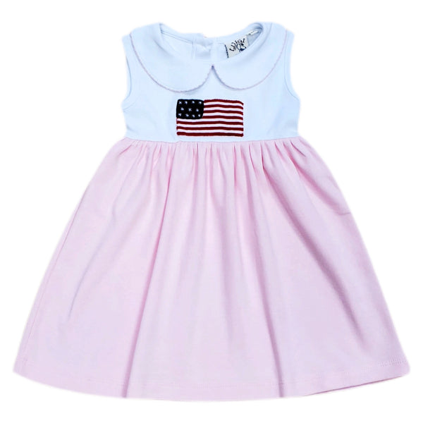 American Flag Slvls Dress - Born Childrens Boutique