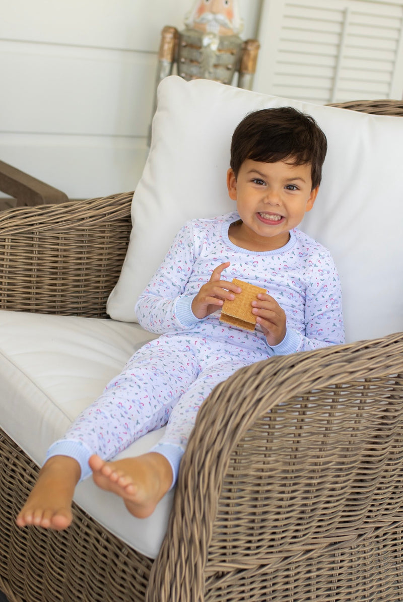 Pre-Order Sweet Pea PJ Set - Holly/Truck - Born Childrens Boutique