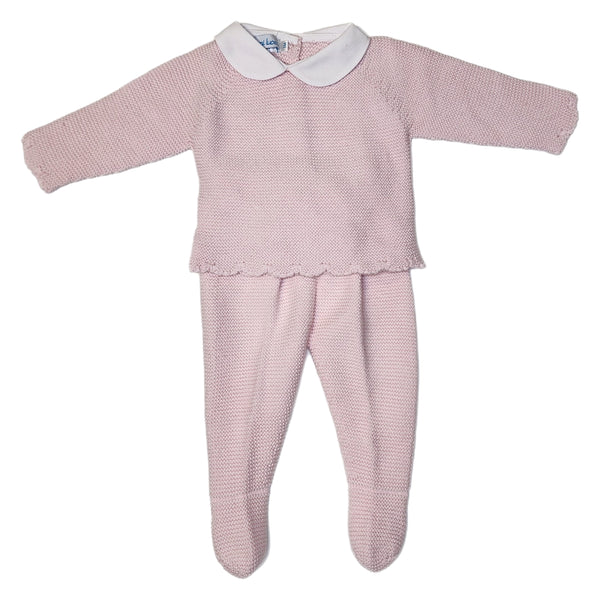 Button Back Garter Pant Pink - Born Childrens Boutique