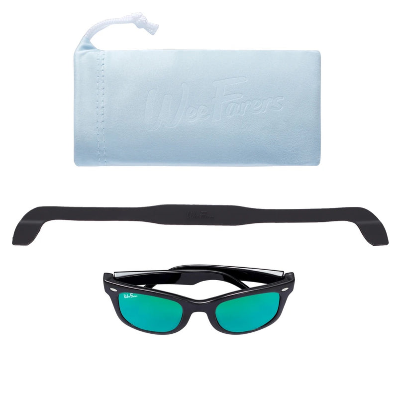 Polarized WeeFares, Black/Sea Green - Born Childrens Boutique