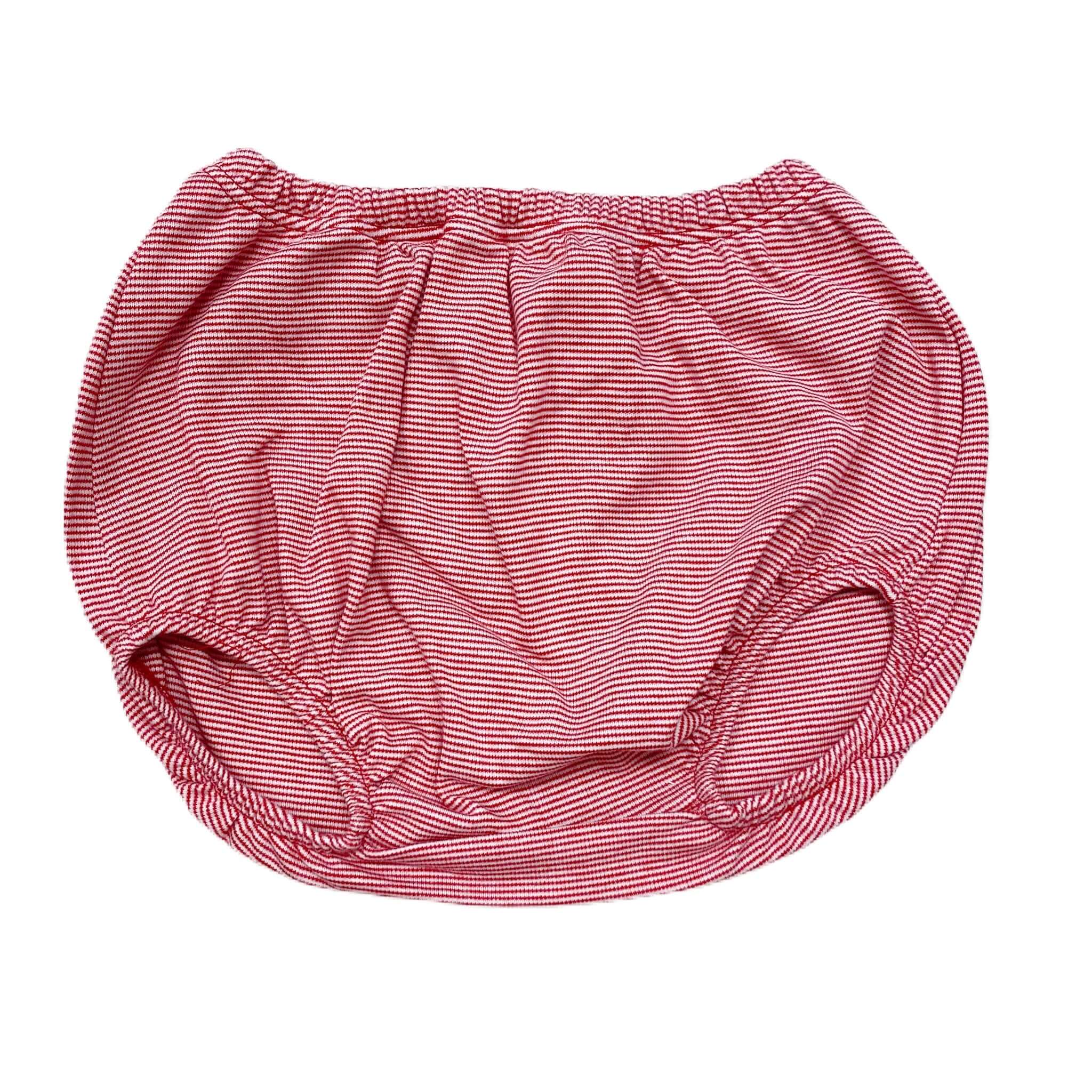 Boy Diaper Cover Deep Red Thin Stripe - Born Childrens Boutique
