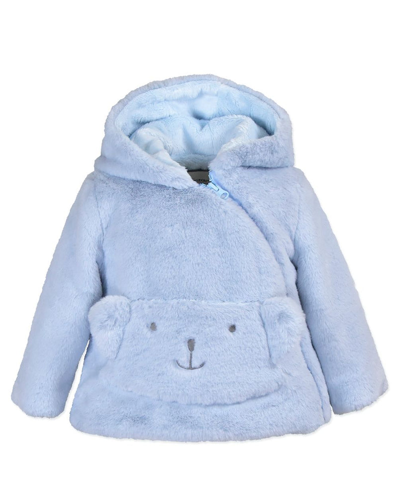 Bear Pocket Jacket Baby Blue - Born Childrens Boutique