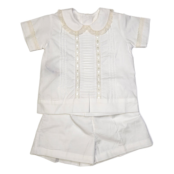 Phoenix & Ren White Davis Short Set - Born Childrens Boutique