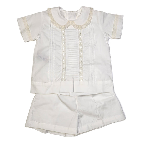 Phoenix & Ren White Davis Short Set - Born Childrens Boutique