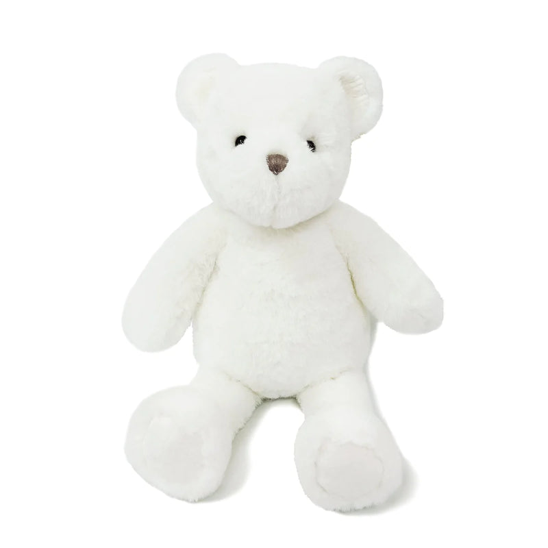 Beaumont Luxe White Bear Lovie and Rattle Set - Born Childrens Boutique