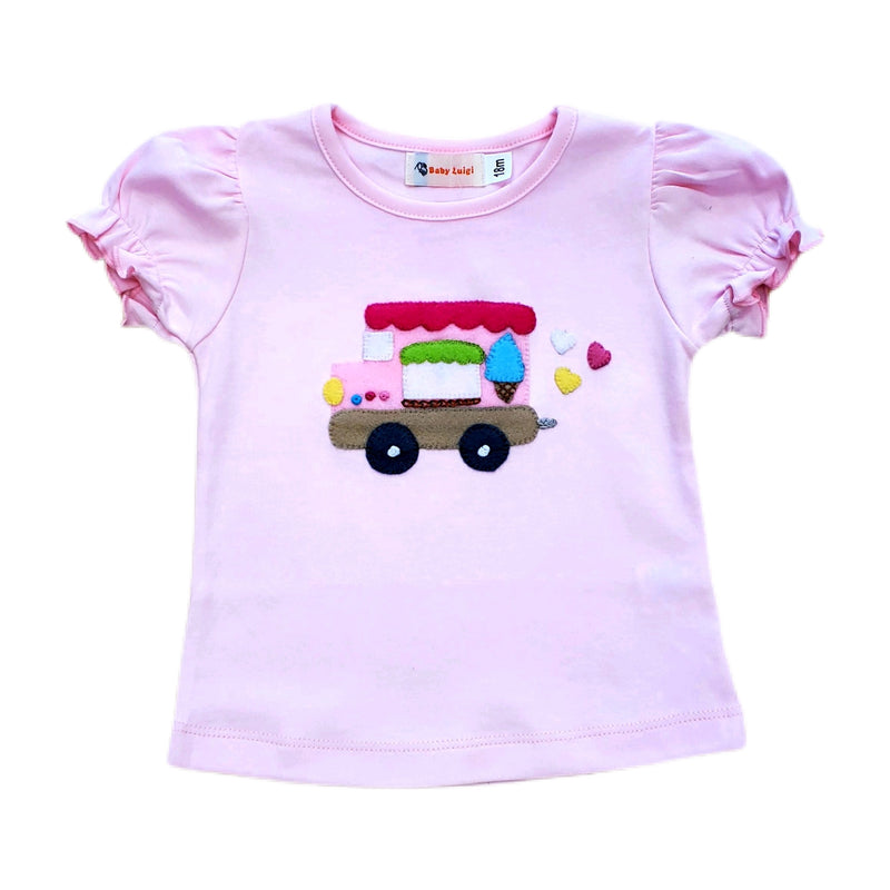 Girl Shirt Ice Cream Truck - Born Childrens Boutique