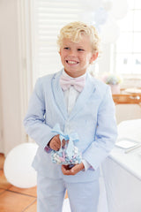 Prep School Pants Breakers Blue Seersucker With Breakers Blue Stork - Born Childrens Boutique