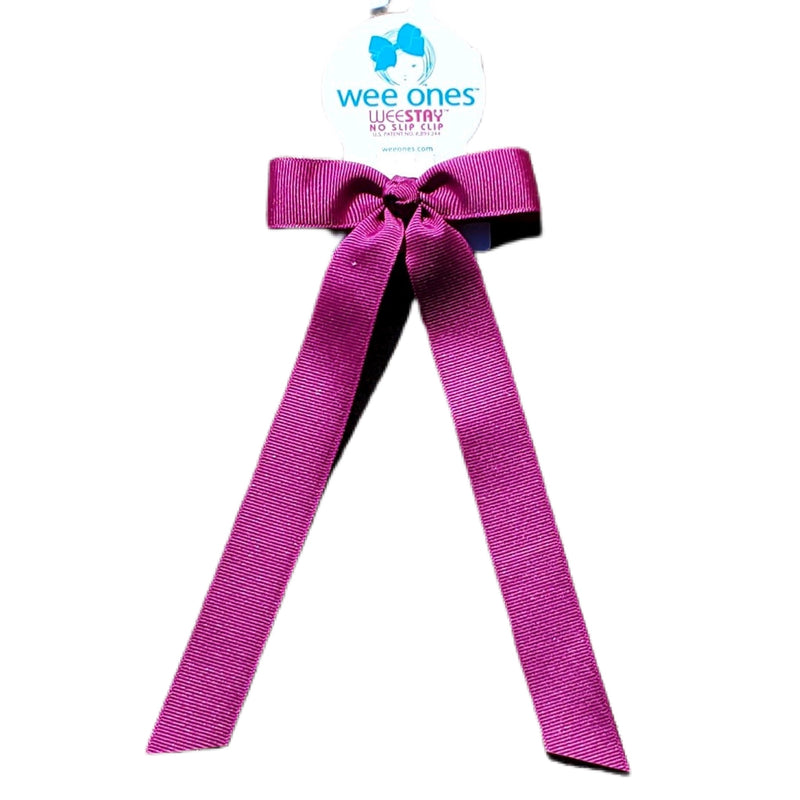 Wee Ones Festive Fuschia Bow with Tail - Born Childrens Boutique