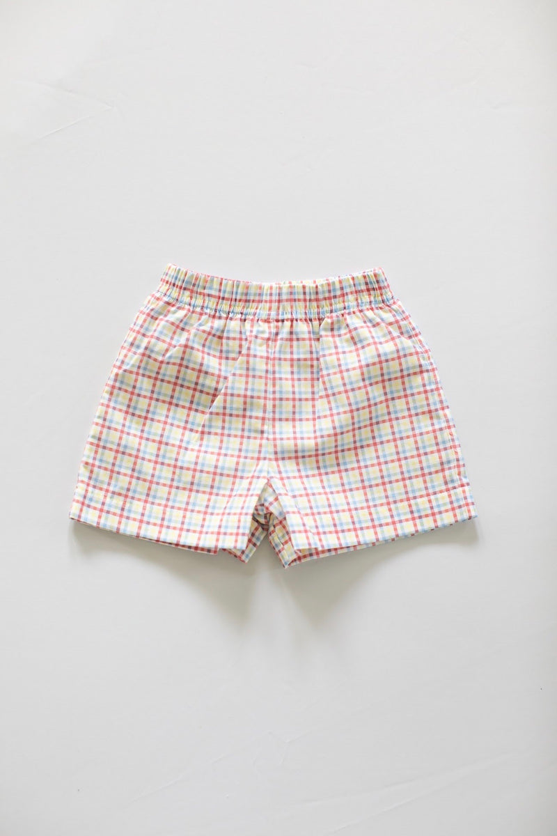 Retro Short - Schoolhouse Check - Born Childrens Boutique