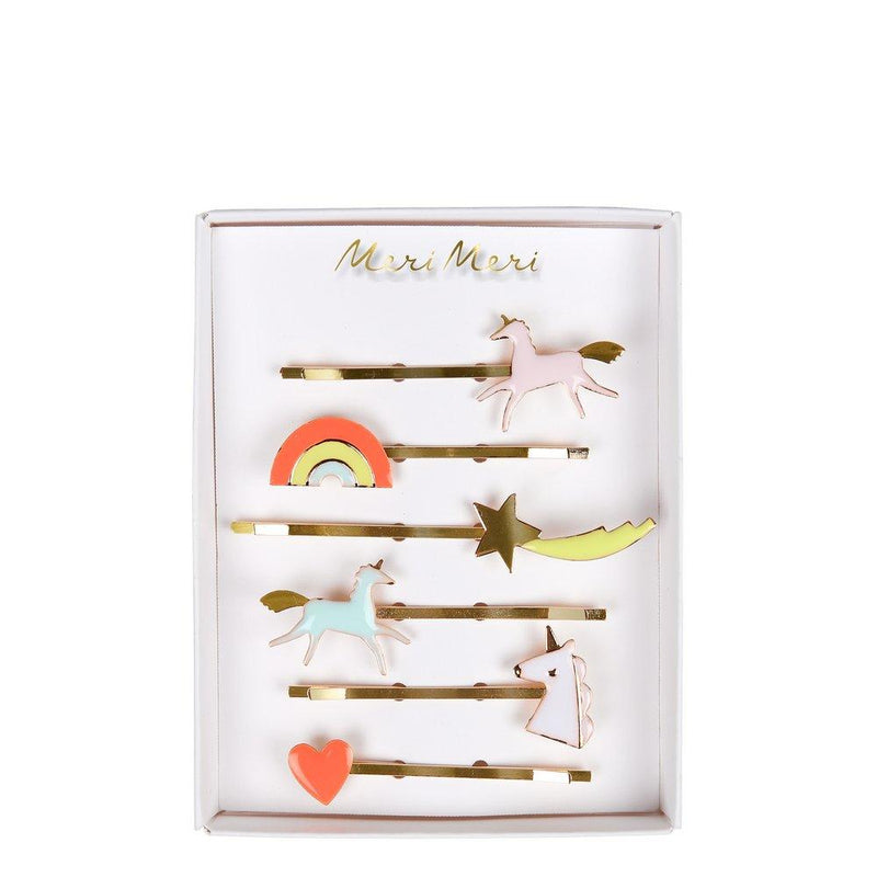 Unicorn Enamel Hair Slides - Born Childrens Boutique