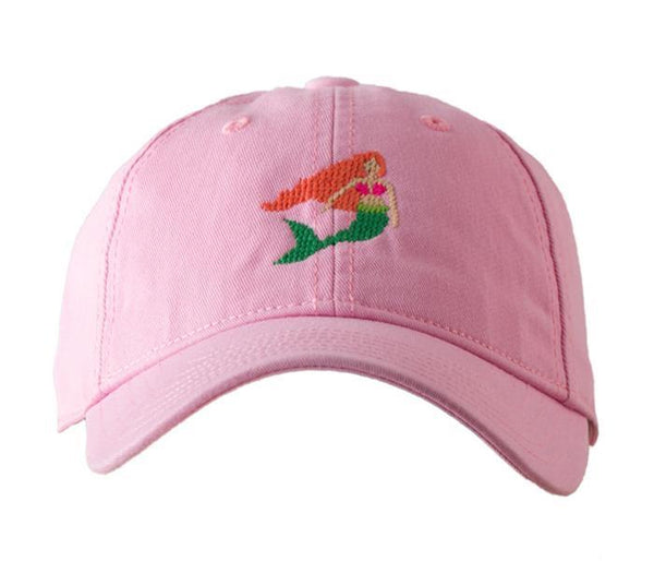 Kids Baseball Hat, Mermaid on Lt. Pink - Born Childrens Boutique