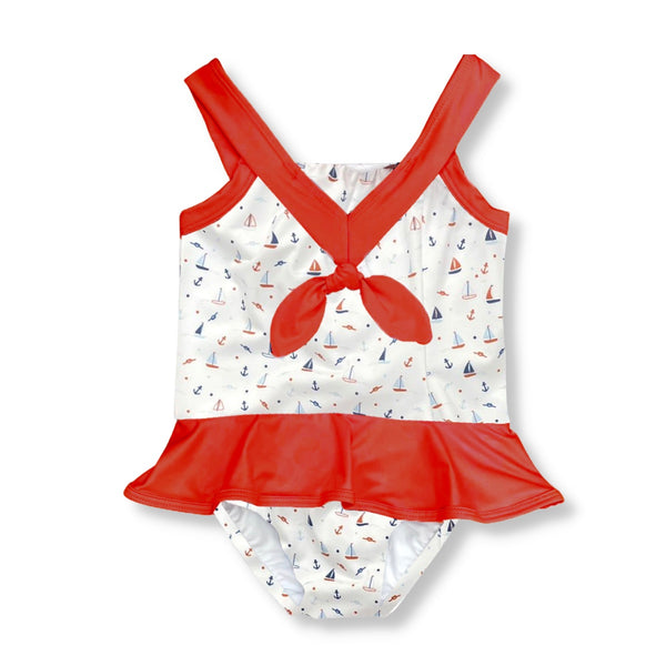 Pre-Order Nora Swimsuit - Nautical - Born Childrens Boutique