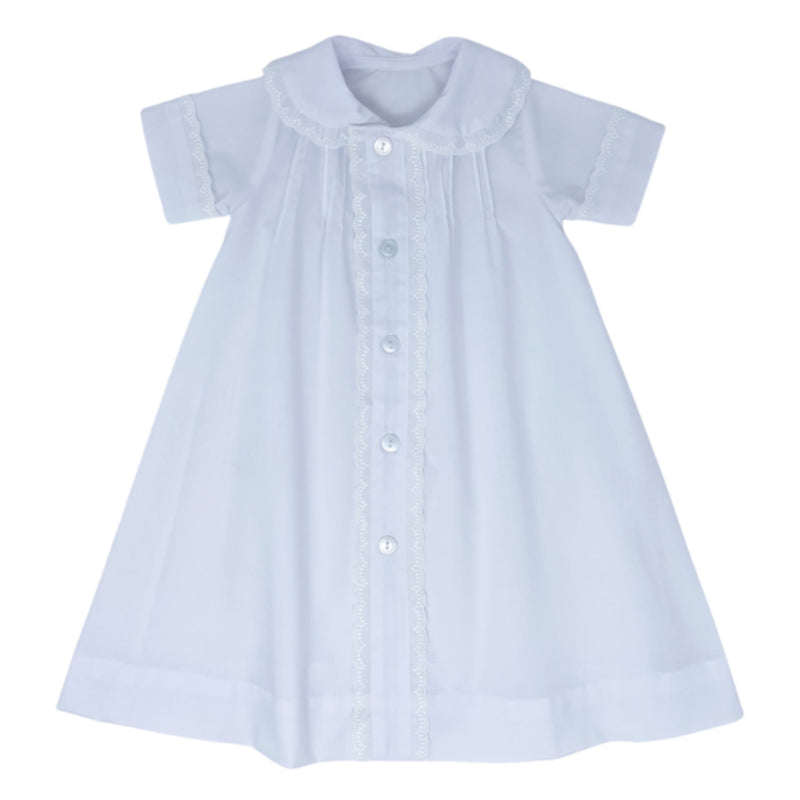 Lullaby Set Graham Daygown - White/Lace - Born Childrens Boutique