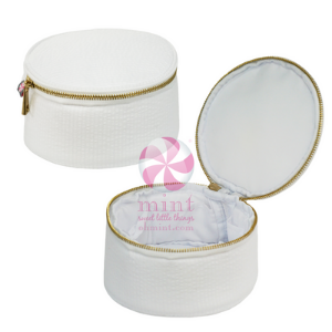 Oh Mint 6" Button Bag, White Seer - Born Childrens Boutique