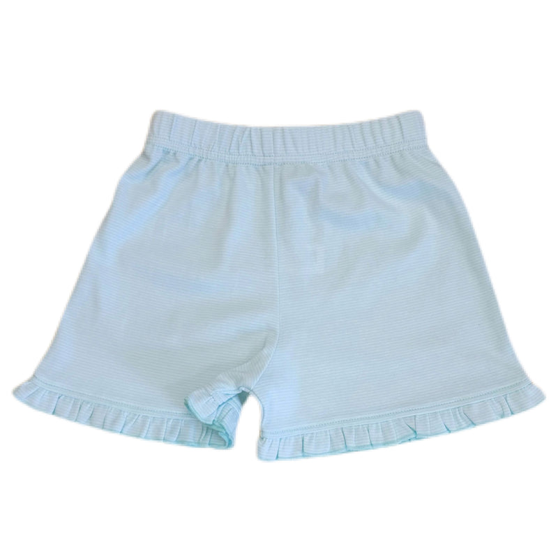 Girl Shorts Lt. Jade Thin Stripe - Born Childrens Boutique