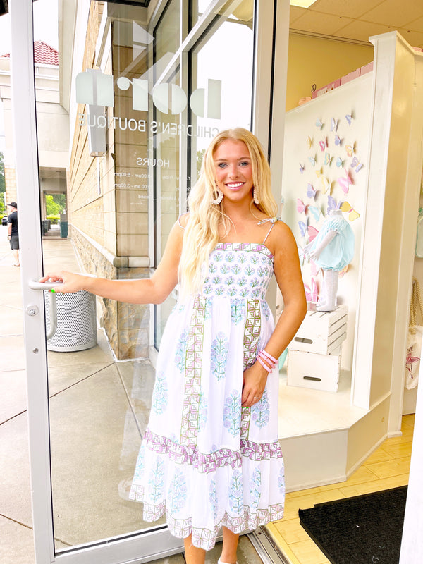 Posey Mauve Tie Strap Midi - Born Childrens Boutique
