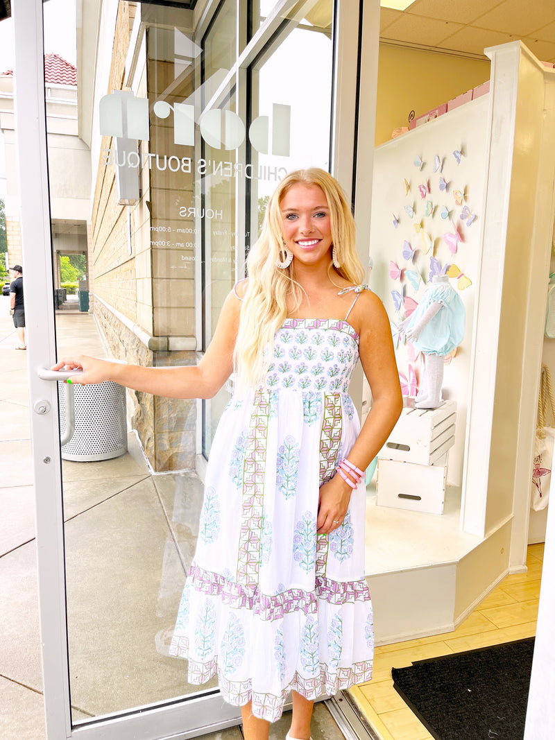 Posey Mauve Tie Strap Midi - Born Childrens Boutique