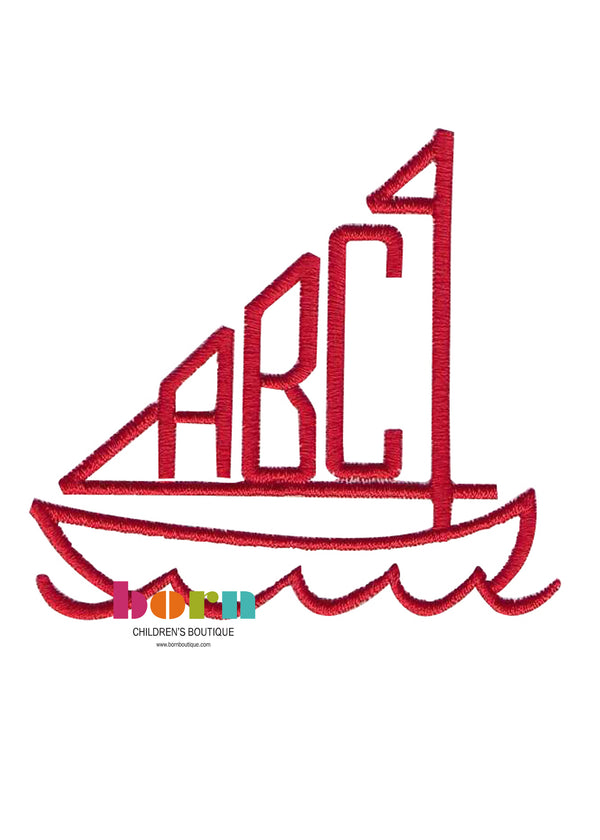 Sailboat Initials - Born Childrens Boutique