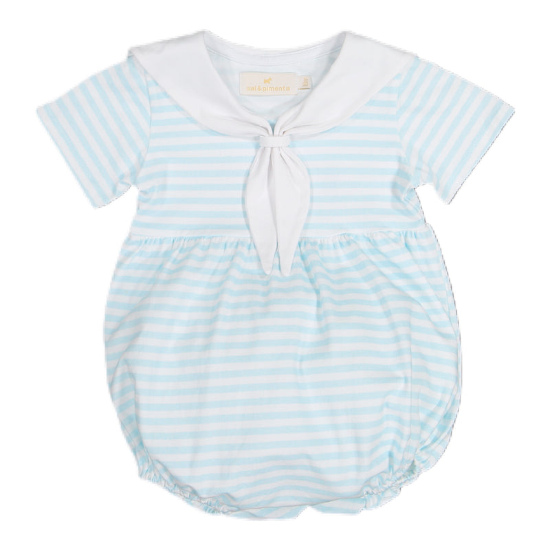 Pre-Order Sailor Blue Boy Romper - Born Childrens Boutique