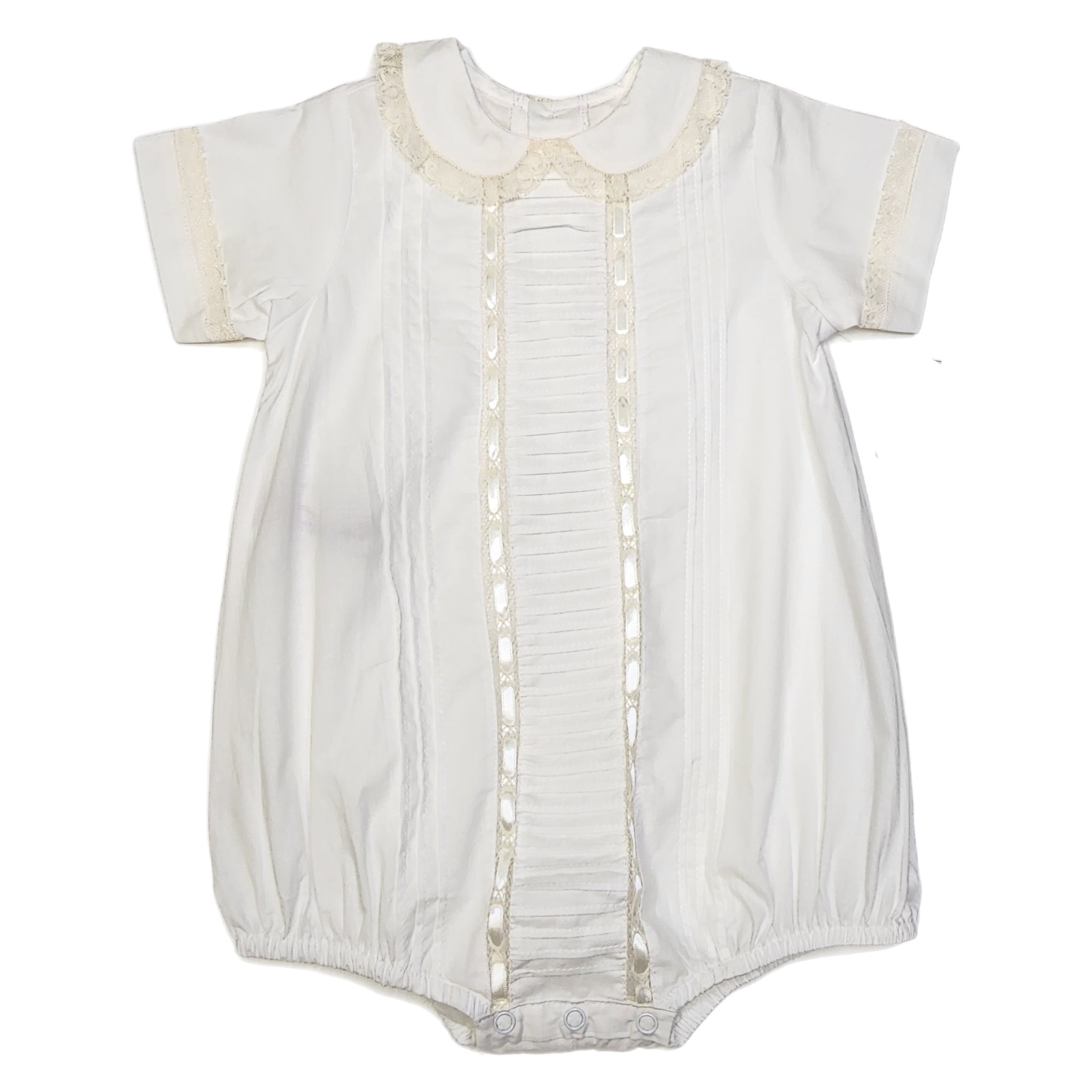 Phoenix & Ren White Davis Bubble with Ecru Lace - Born Childrens Boutique