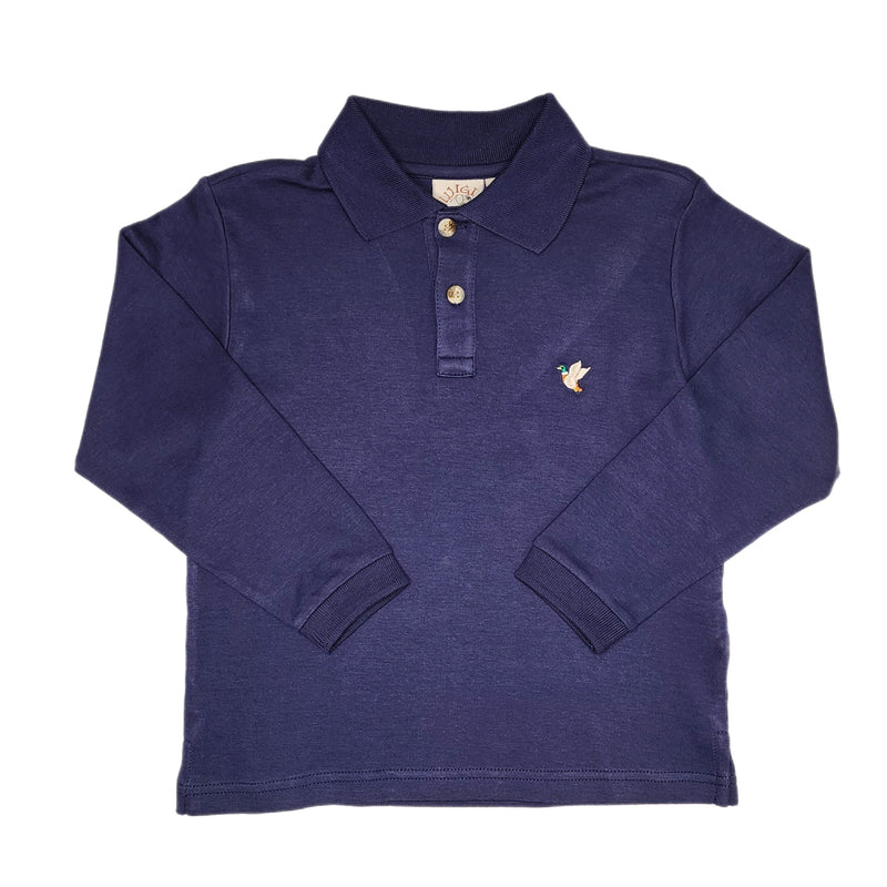 Dark Royal Mallard Polo - Born Childrens Boutique