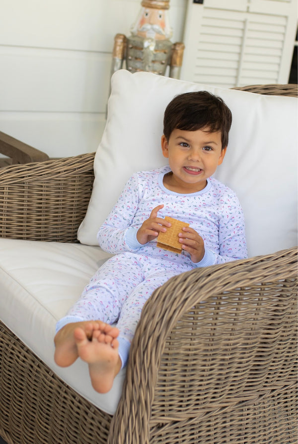 Pre-Order Sweet Pea PJ Set - Holly/Truck - Born Childrens Boutique