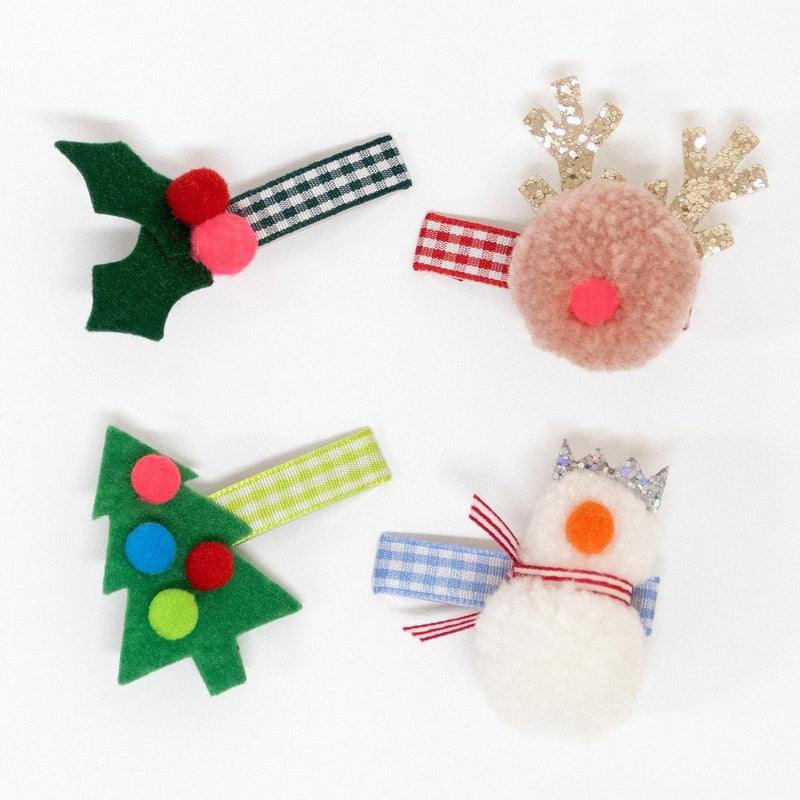 Festive Icon Hair Clips - Born Childrens Boutique