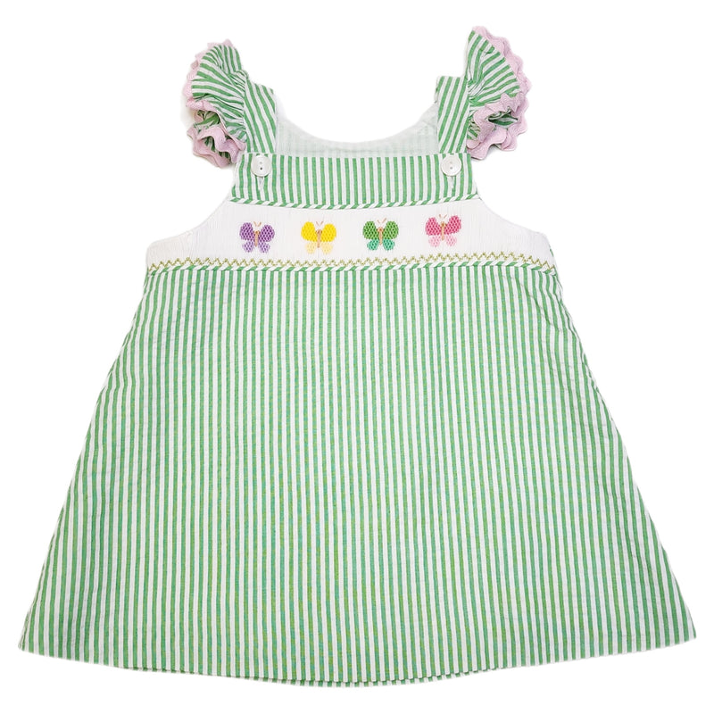 Remember Nguyen Green Billy Dress - Butterflies - Born Childrens Boutique