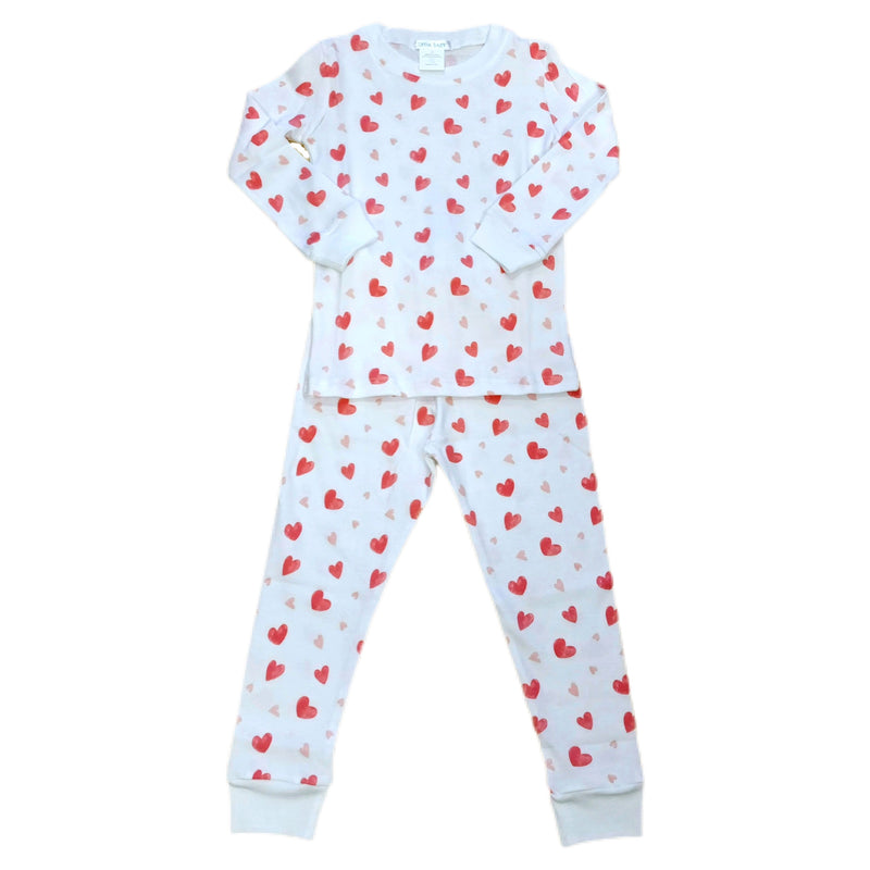 Heart Print Pajamas Set - Born Childrens Boutique
