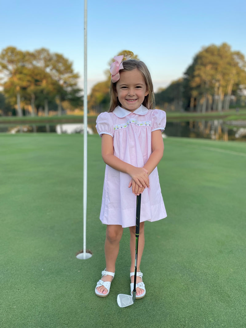 Pre-Order Lullaby Set Kinley Dress - Golf Cart - Born Childrens Boutique