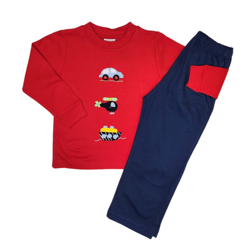 Vertical Beep Shirt Set - Born Childrens Boutique