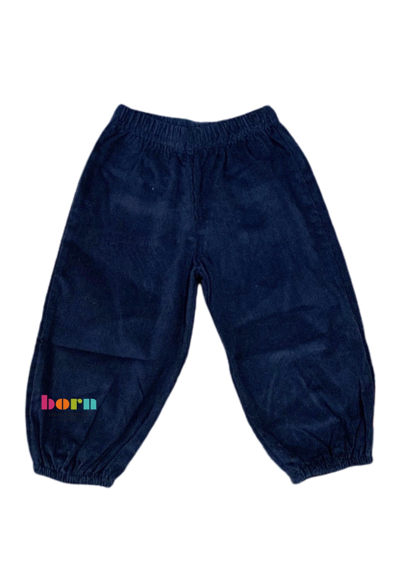 Boy Bloomer Pant Navy Cord - Born Childrens Boutique