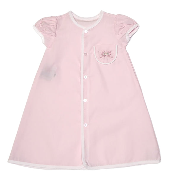 Baby Sen Pink Lane Day Gown - Bow - Born Childrens Boutique