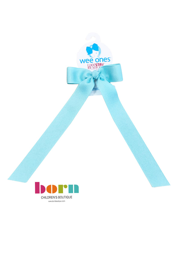 Wee Ones New Aqua Bow with Tail - Born Childrens Boutique