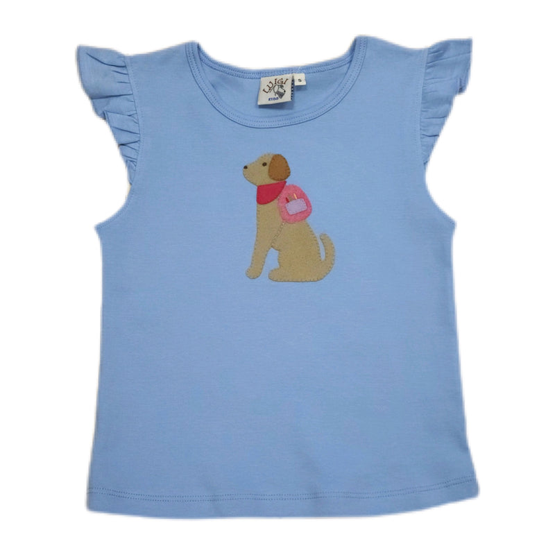 Girl Flut Shirt Golden Retriever - Born Childrens Boutique