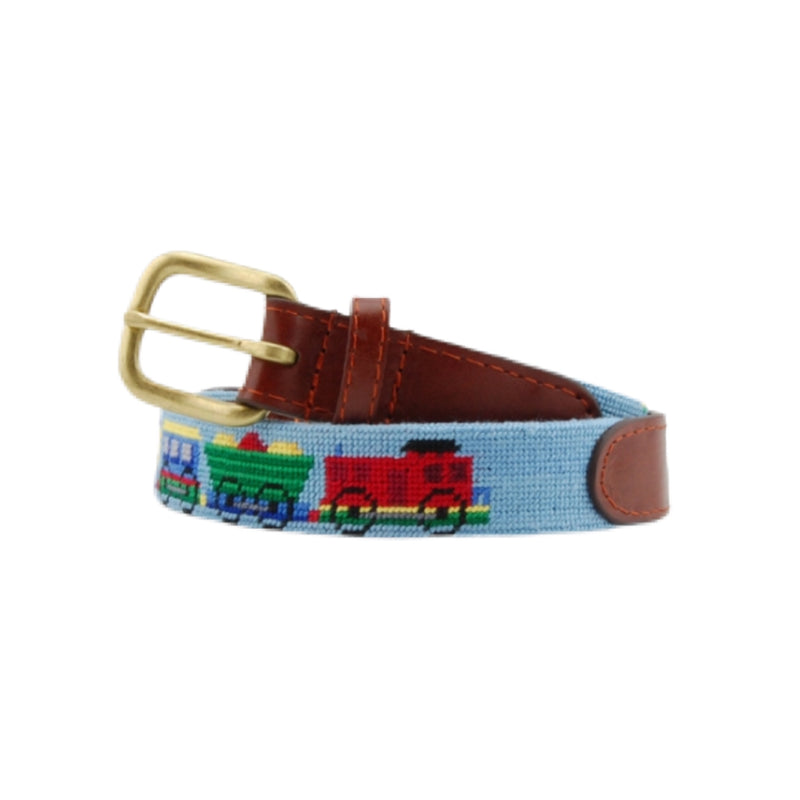 Train Children's Belt (Light Blue) - Born Childrens Boutique