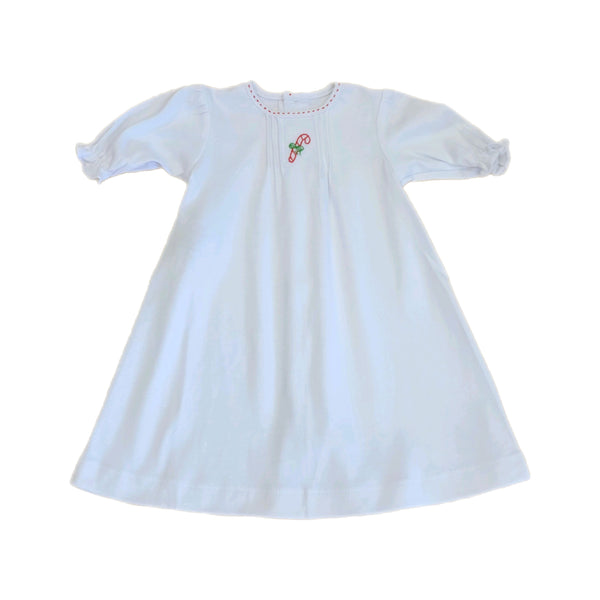 Baby Sen White Kai Daygown-Candy Cane - Born Childrens Boutique