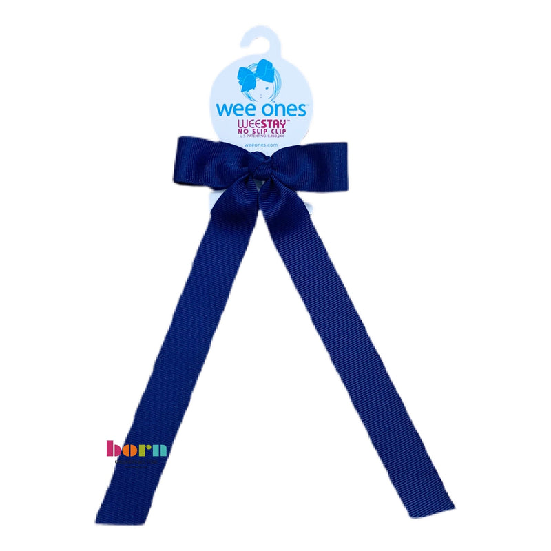Wee Ones Navy Bow with Tail - Born Childrens Boutique