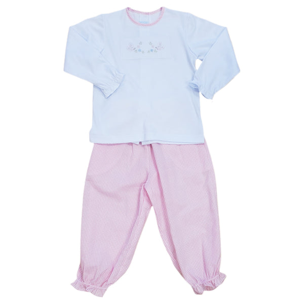 Girl 2 Piece Pink Check Butterfly - Born Childrens Boutique