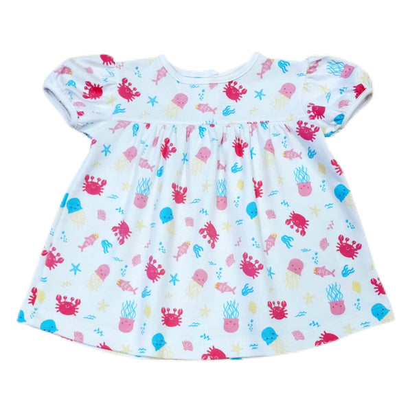 Girl Shirt Crab & Jelly Fish Print - Born Childrens Boutique