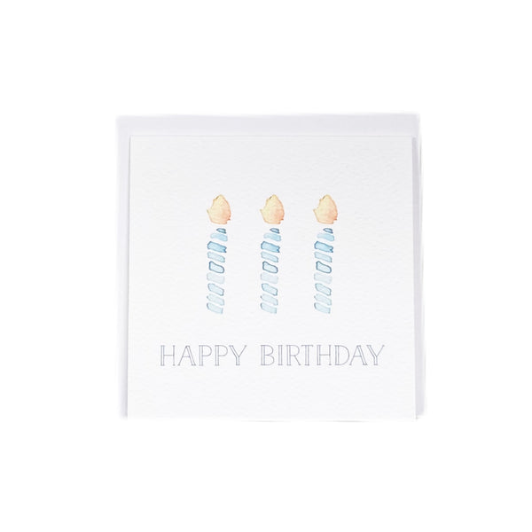 "Happy Birthday" Blue Enclosure Cards - Born Childrens Boutique