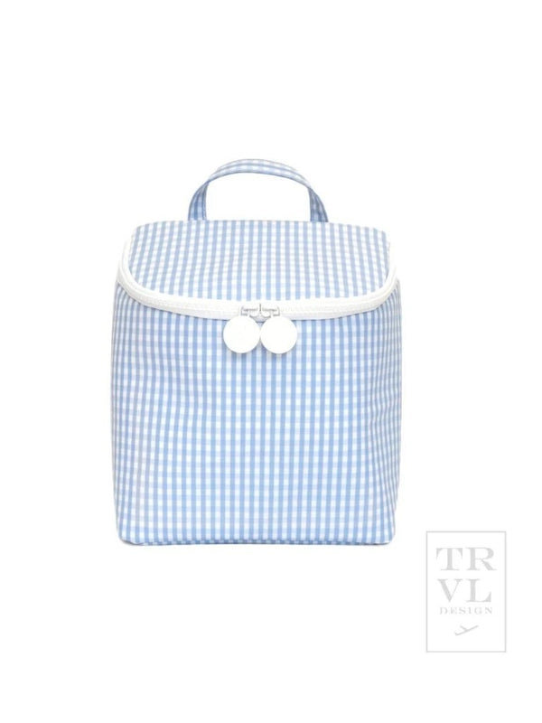 Take Away Insulated Bag, Sky Gingham - Born Childrens Boutique