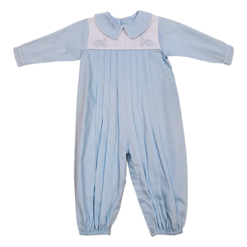 Blue Pique Tractor Longall - Born Childrens Boutique